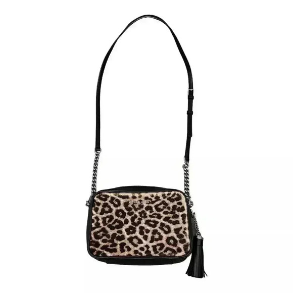 Michael Kors Jet Set Camera Bag - Haircalf Leather Crossbody - Designer Purse - Picture 1 of 7